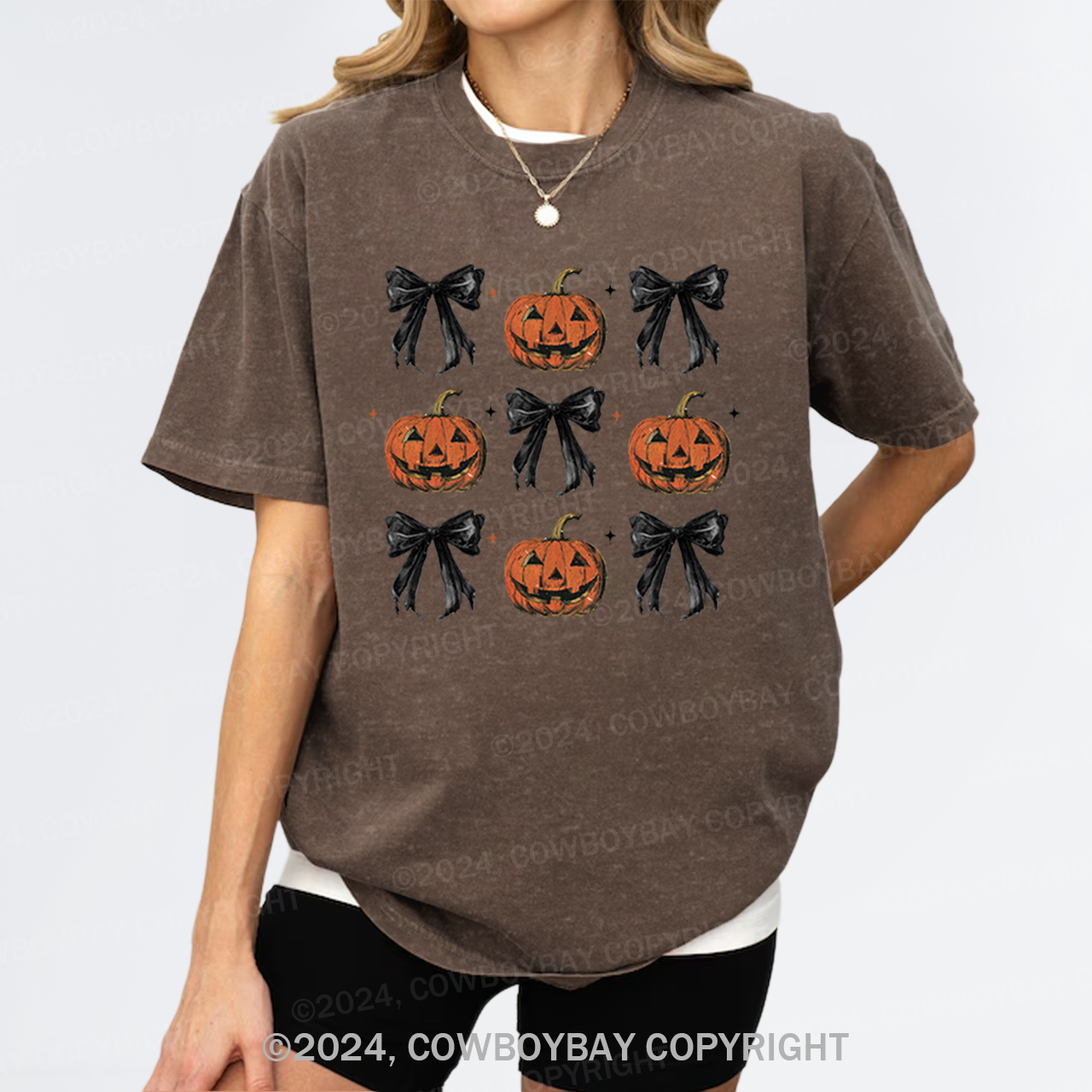 Coquette Bow Halloween Garment-dye Tees