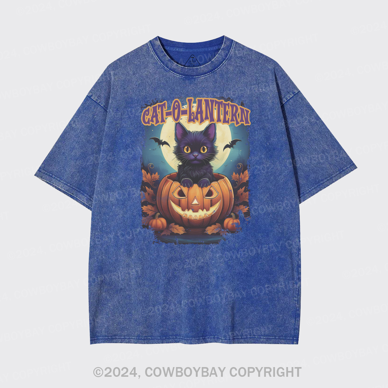 Cat-O-Lantern Garment-dye Tees