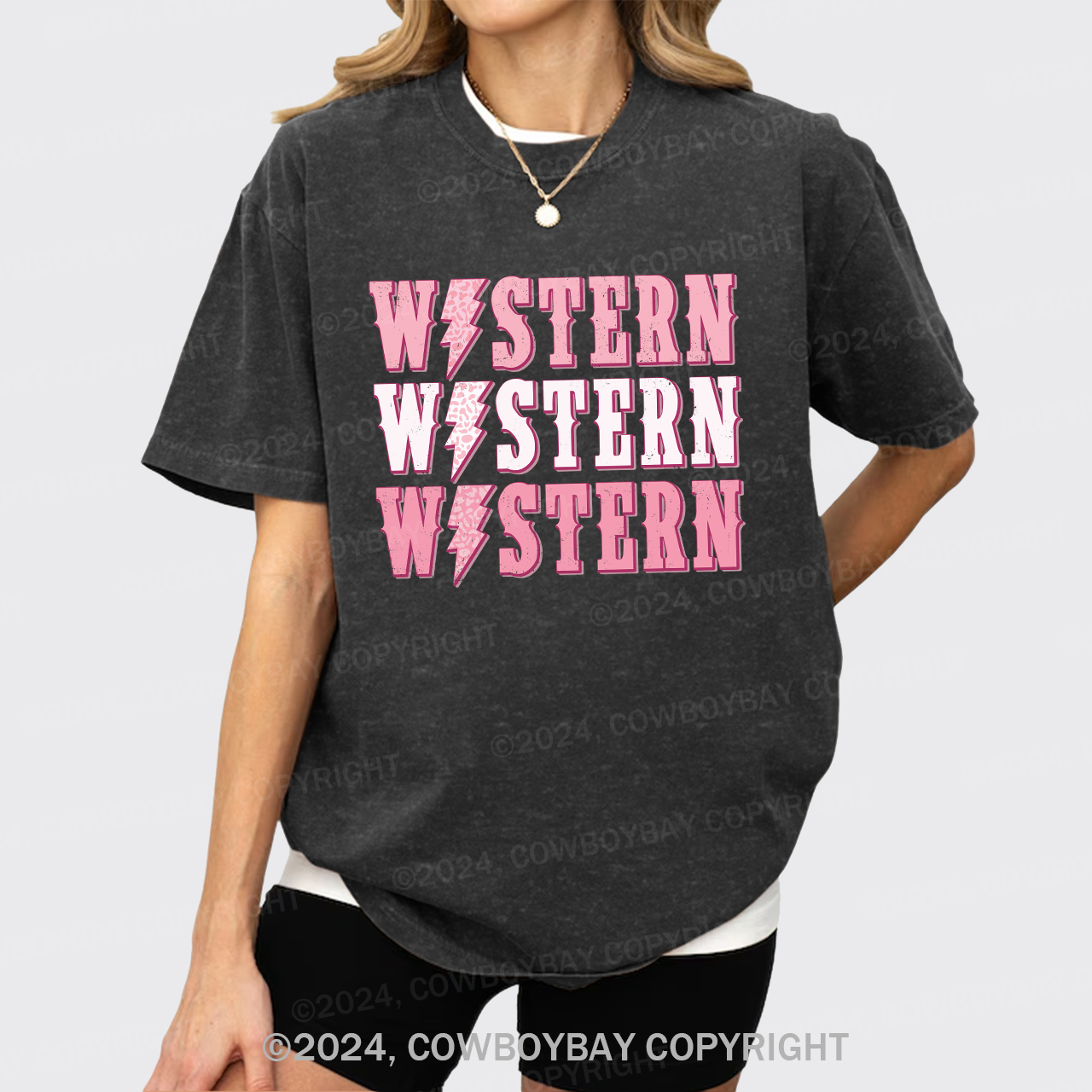 Western Lightning Cowgirl Garment-dye Tees