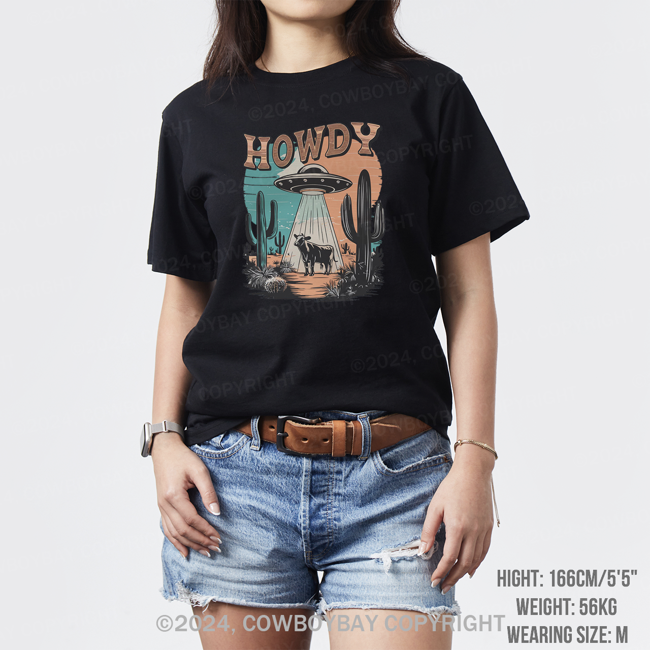 Western UFO,HOWDY T-Shirts