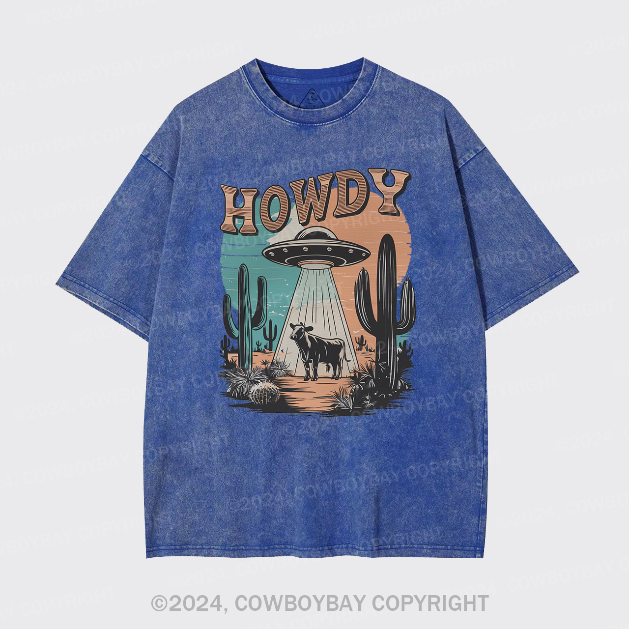 Western UFO,HOWDY Garment-dye Tees