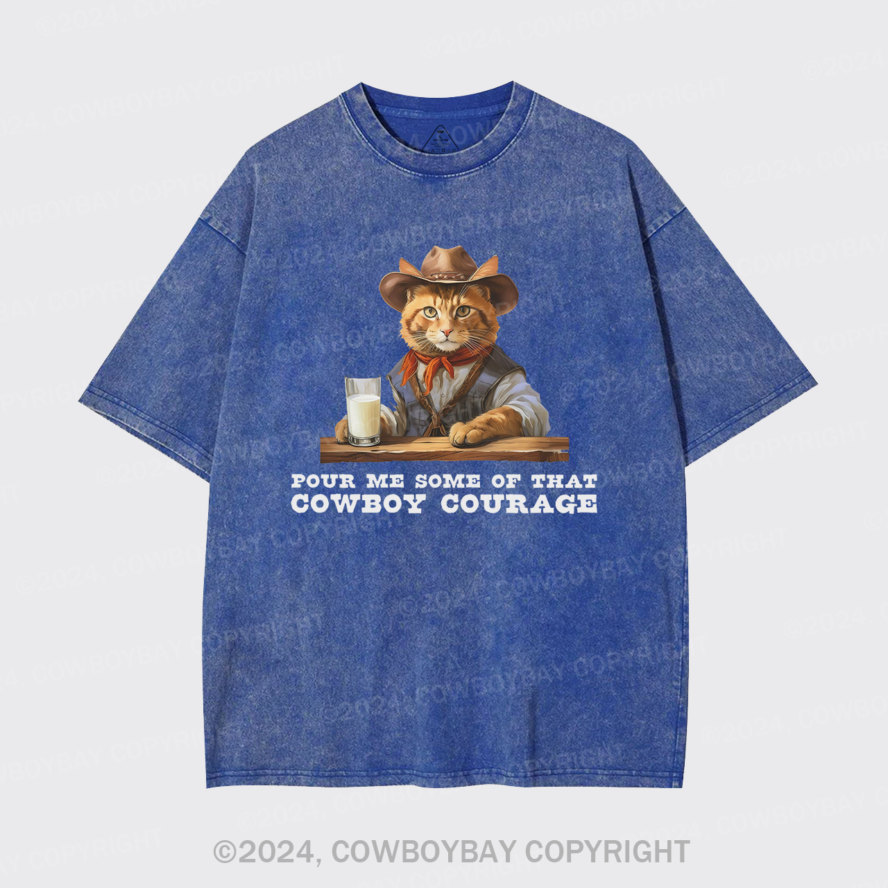 Pour Me Some Of That Cowboy Courage Garment-dye Tees