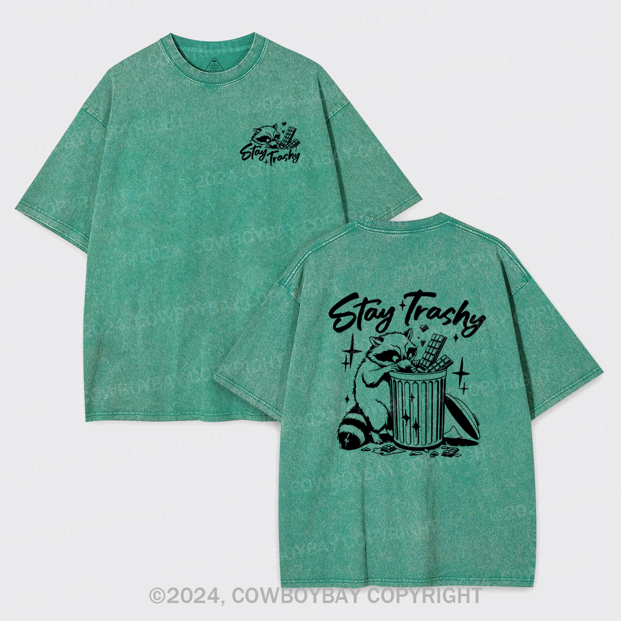 Retro Stay Trashy Garment-dye Tees
