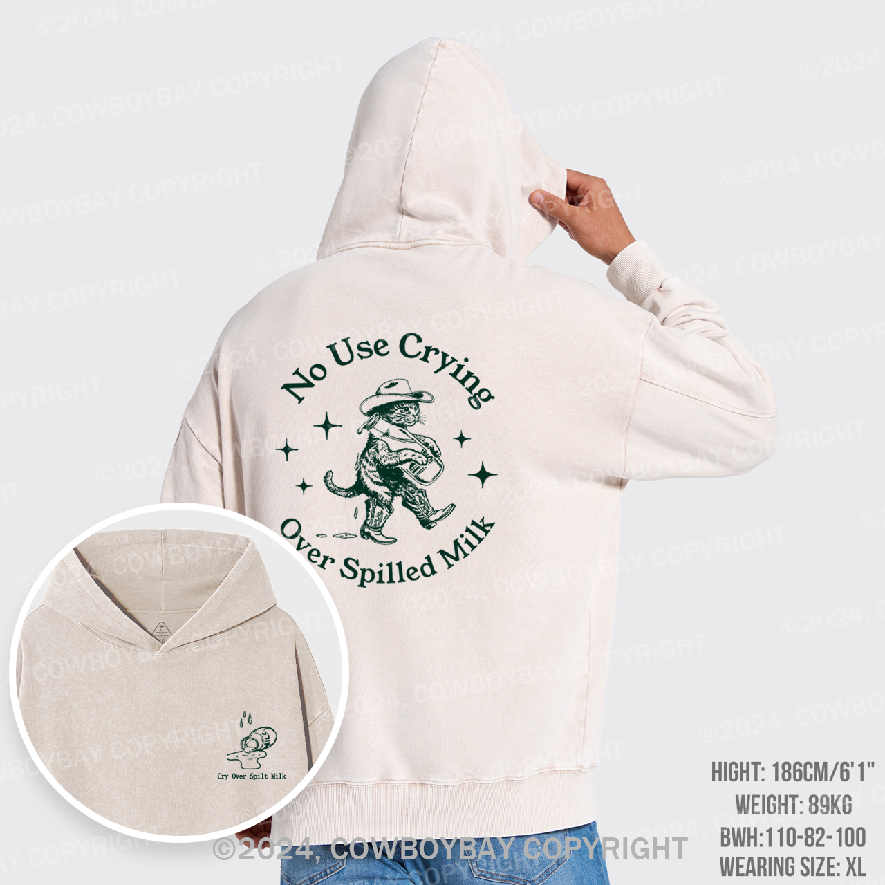 Cry Over Spilt Milk Garment-Dye Hoodies