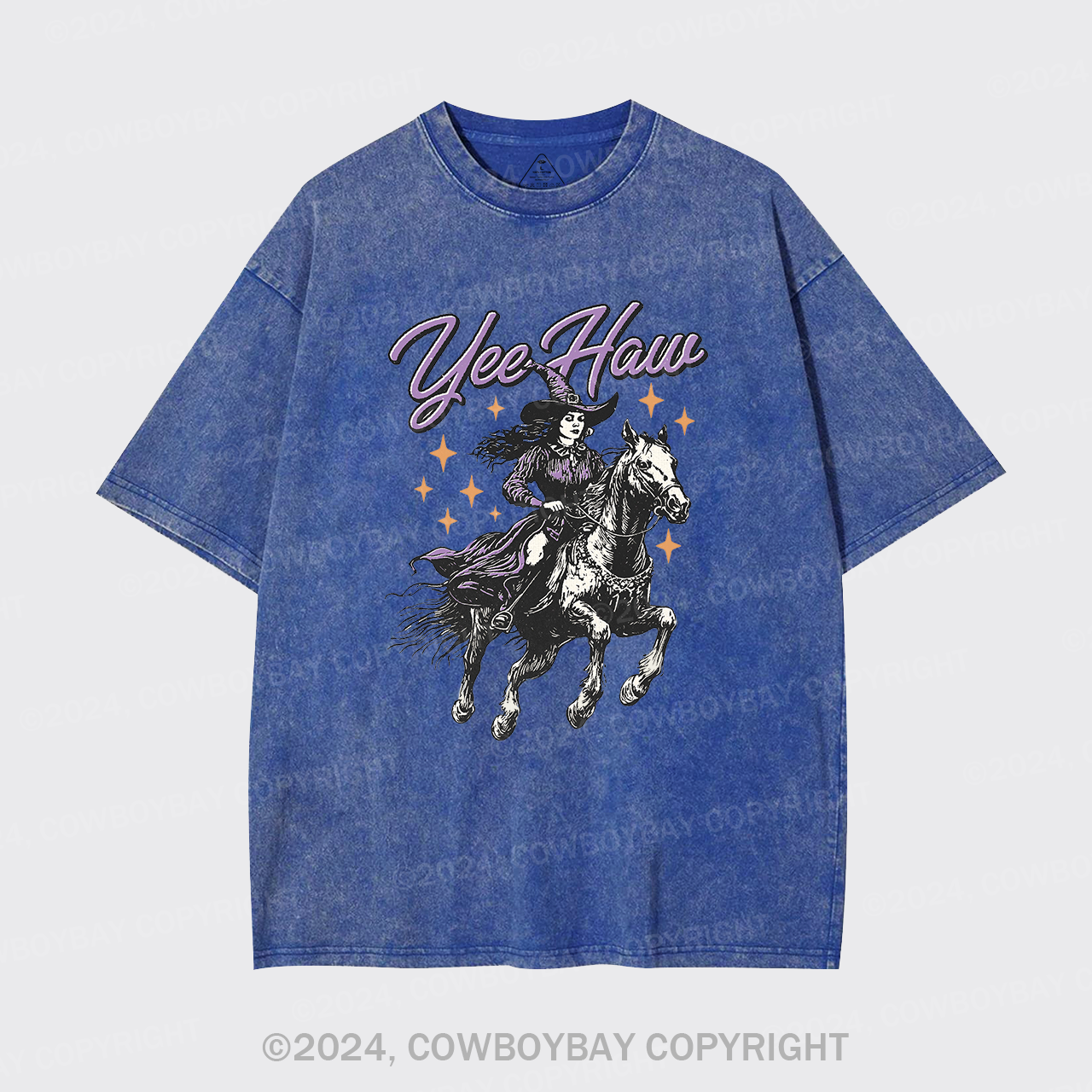 Yee Haw,Halloween Cowgirl Garment-dye Tees