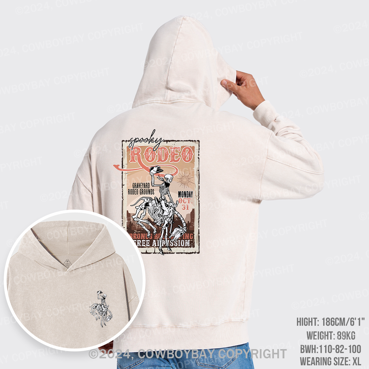 Your Halloween Stamp Garment-Dye Hoodies