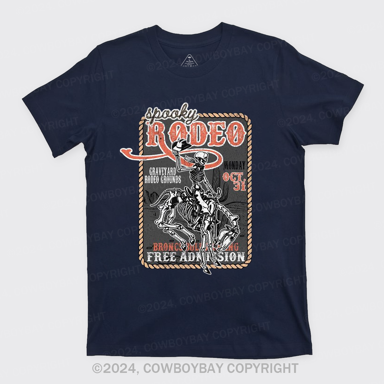 Funny Skeletons In Weird Rodeo T-Shirts