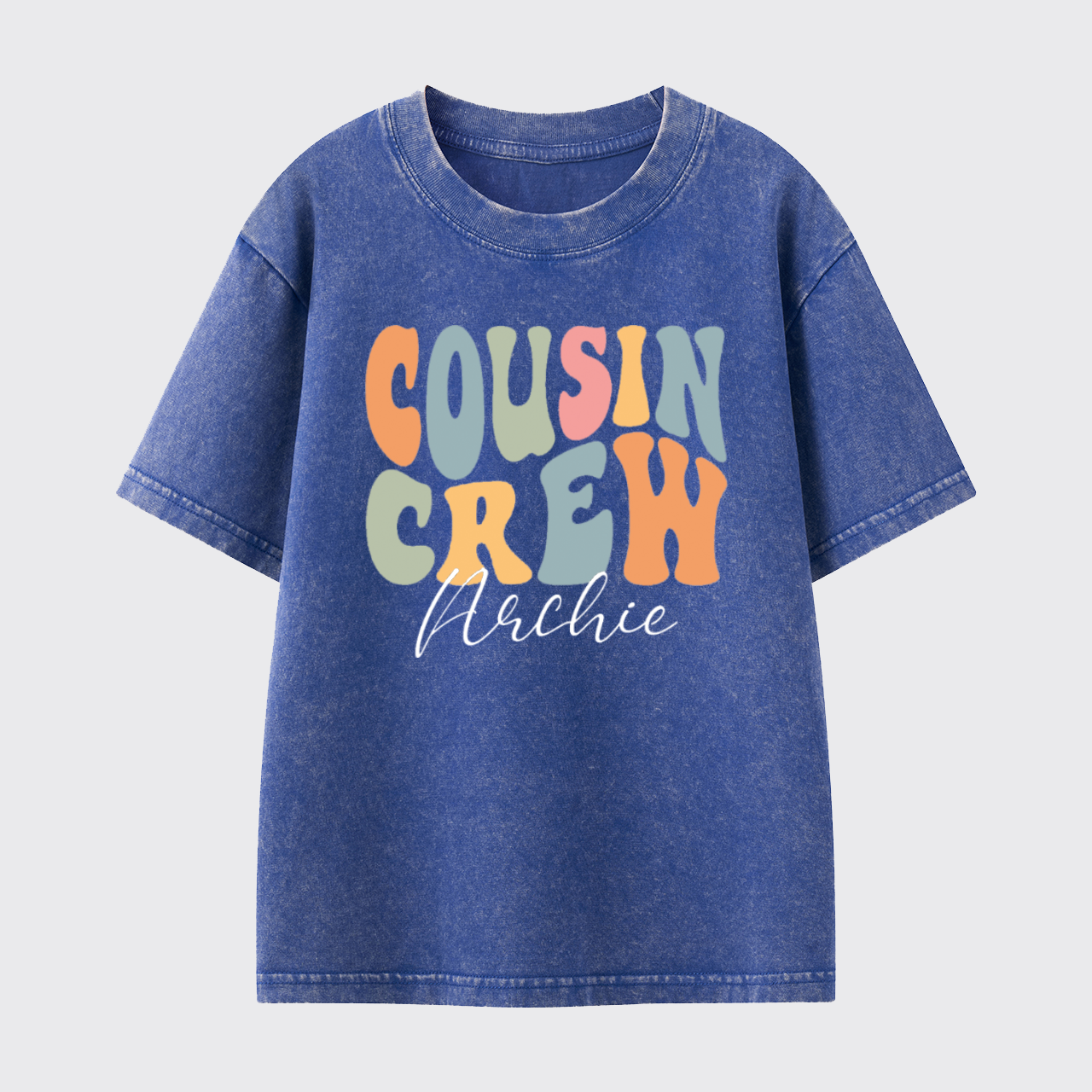 Personalized Cousin Crew Washed Toddler T-shirt