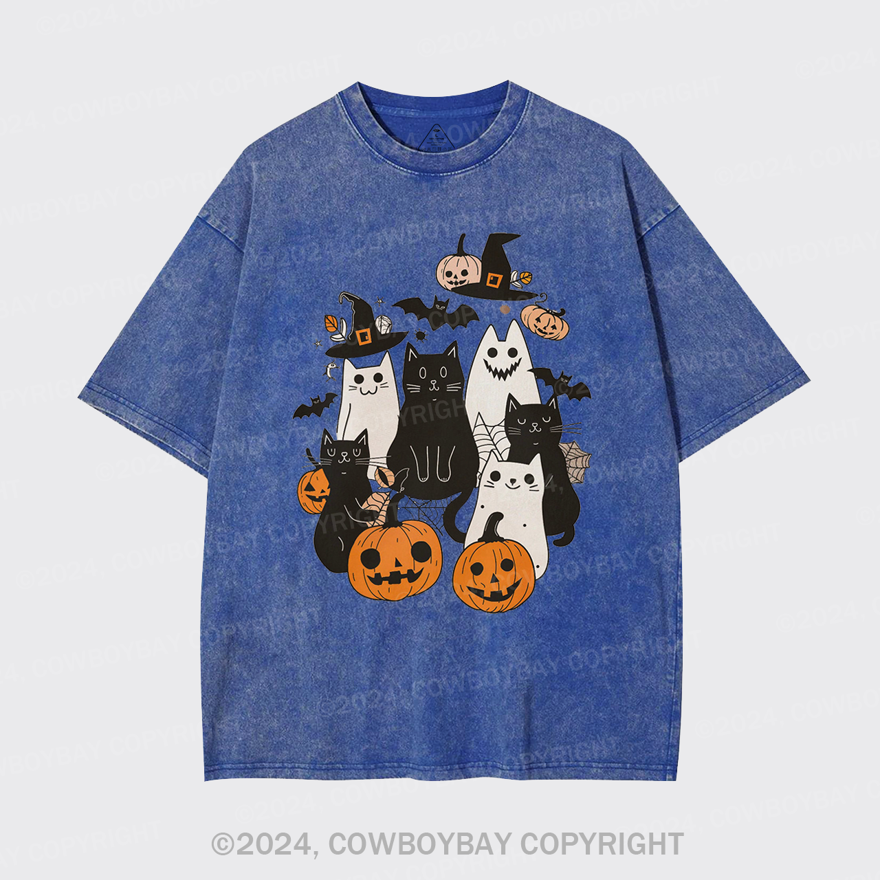 Halloween Cute Ghost Boo Garment-dye Tees