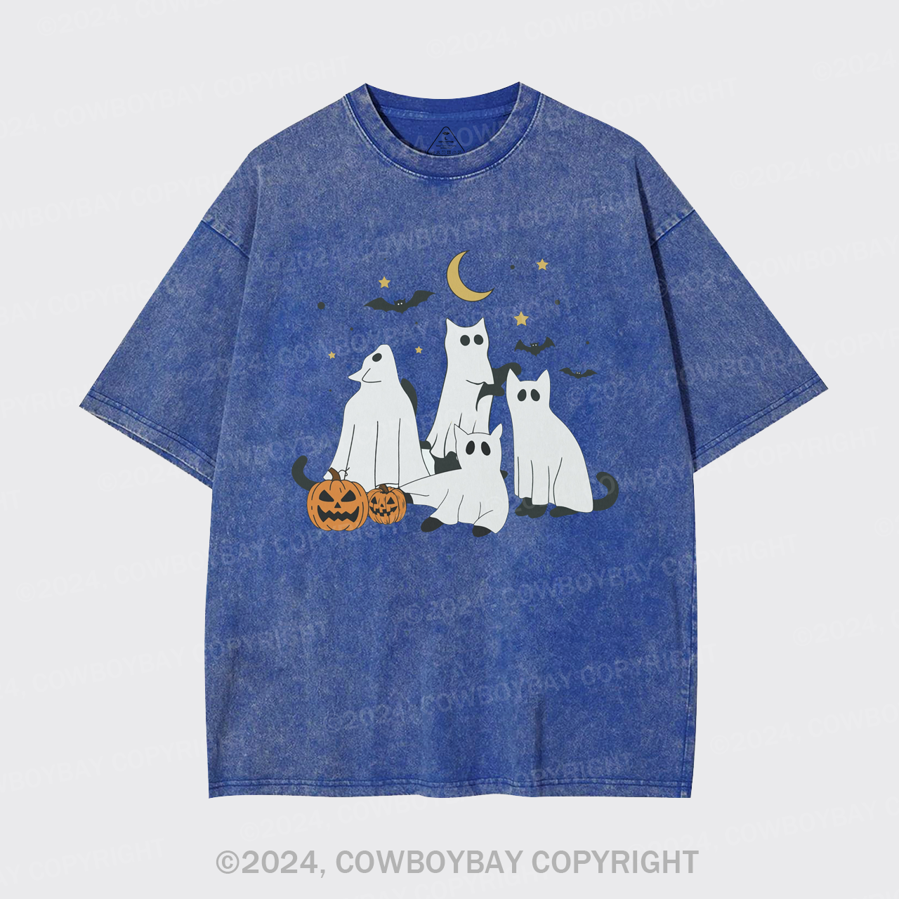 Halloween Cat Garment-dye Tees