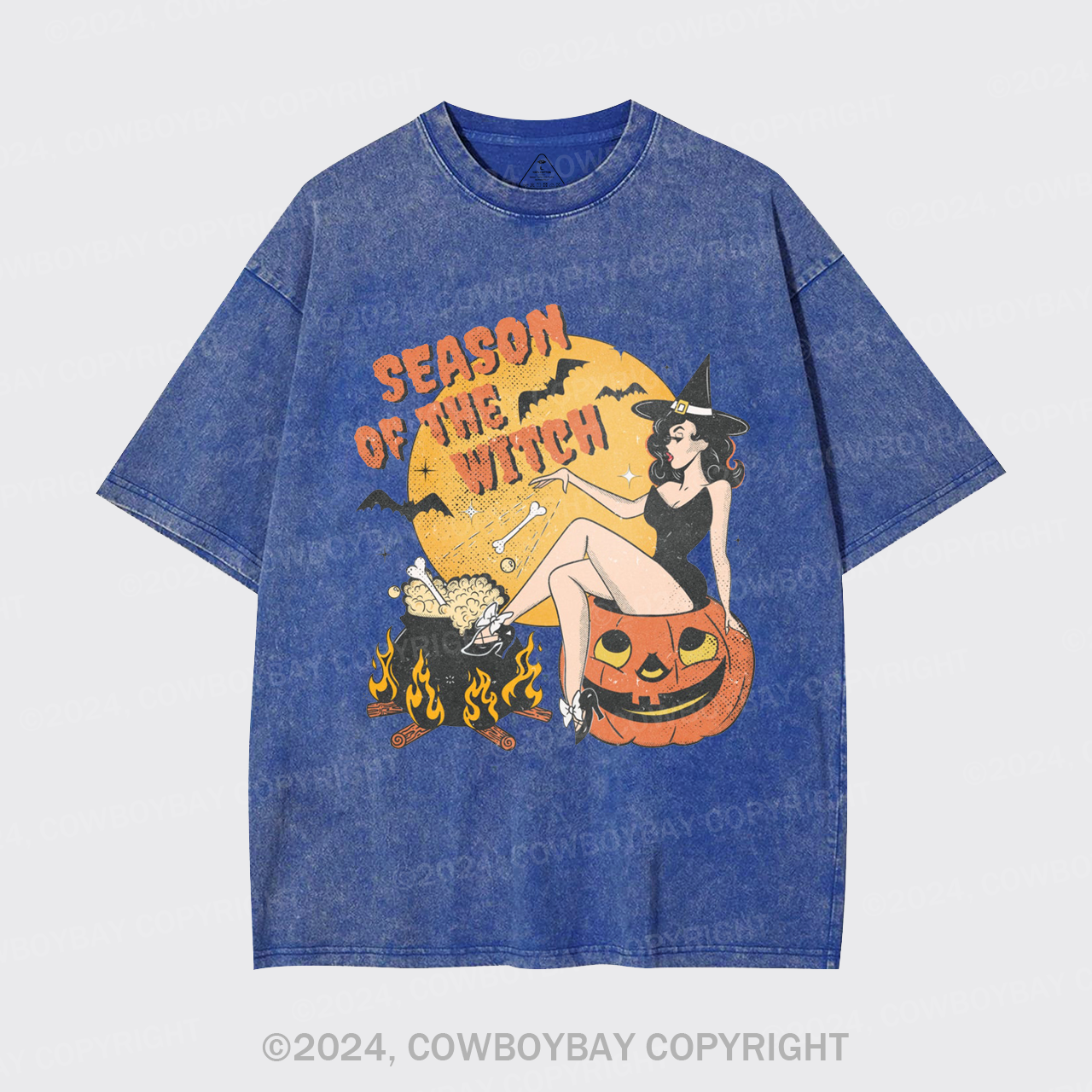Season Of The Witch Halloween Garment-dye Tees