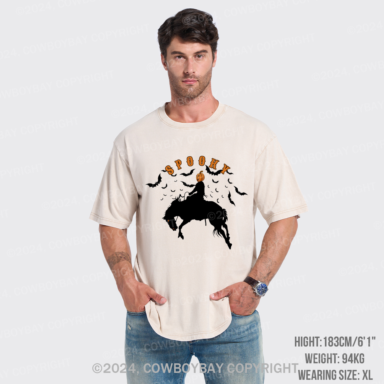 Spooky Bronc Garment-dye Tees