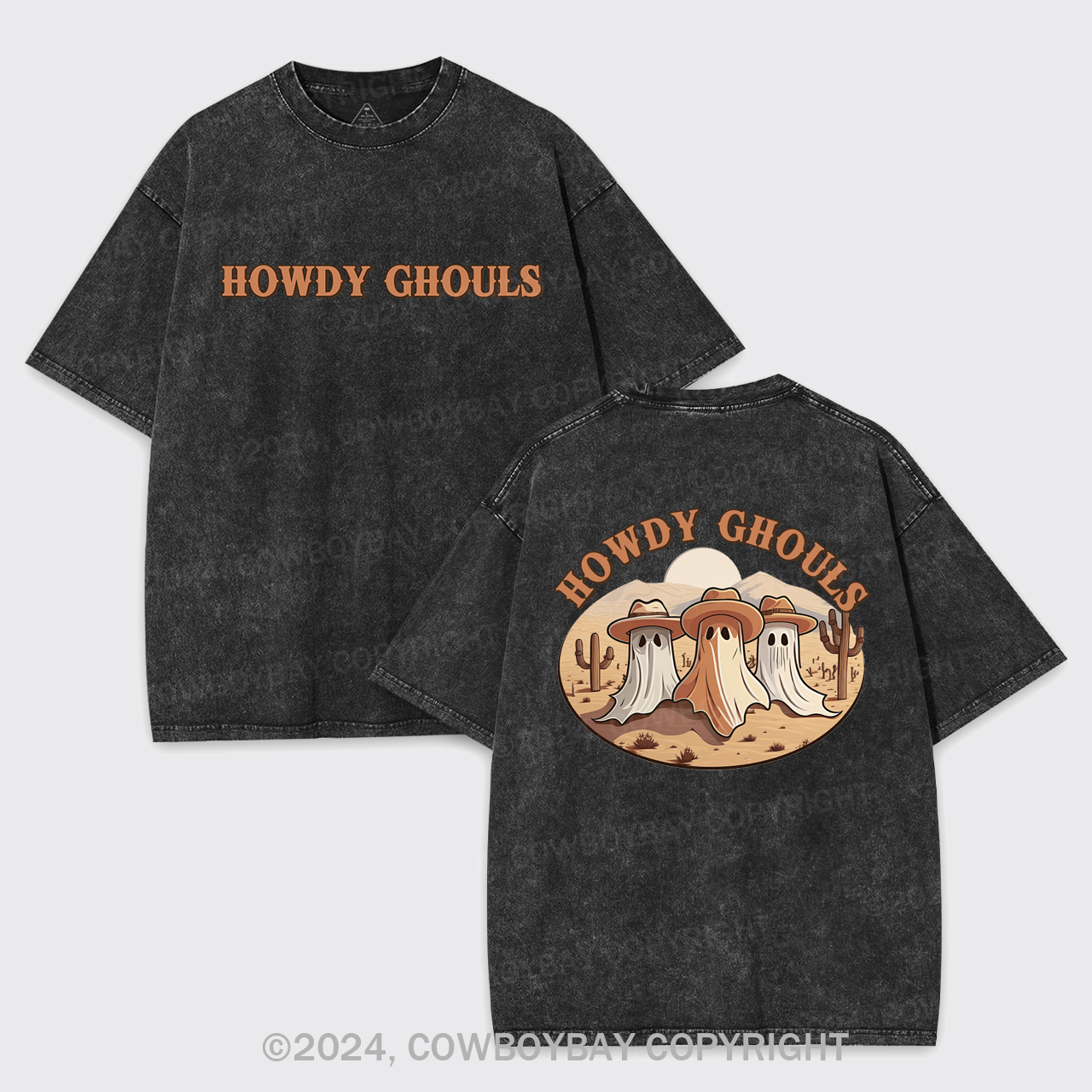Howdy Ghouls Cute Spooky Garment-dye Tees