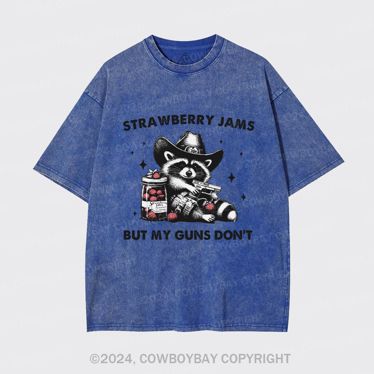 Strawberry Jams But My Guns Don't Garment-dye Tees