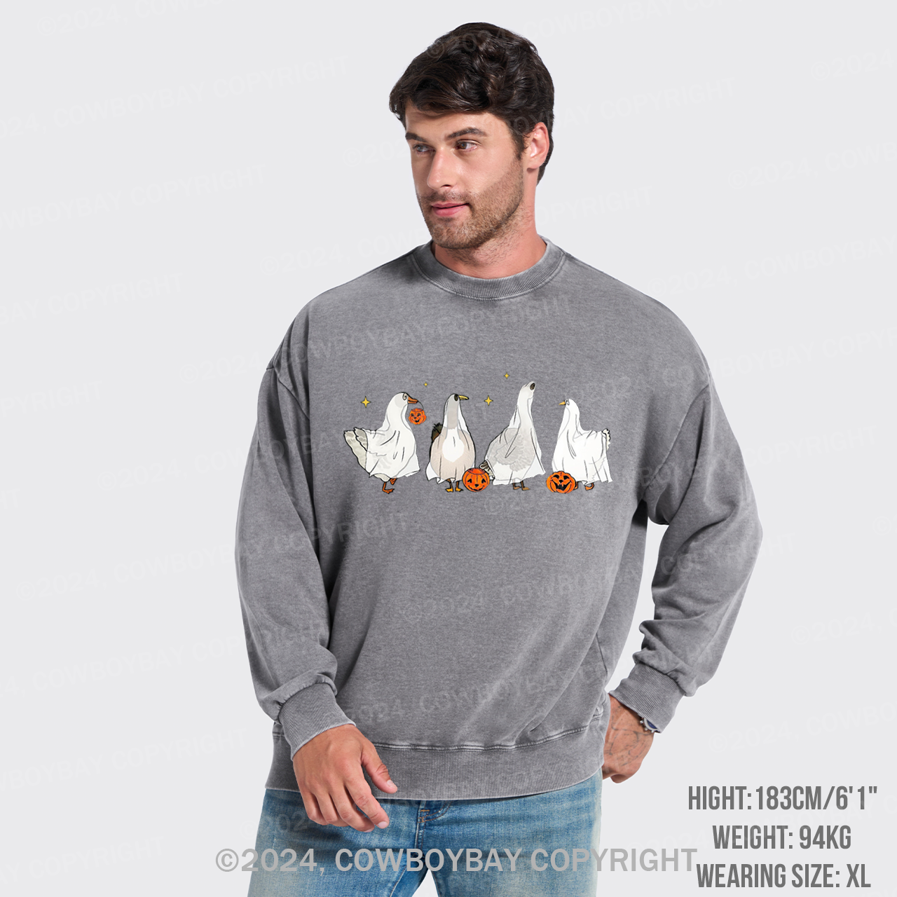 Halloween Ghost Ducks Sweatshirts