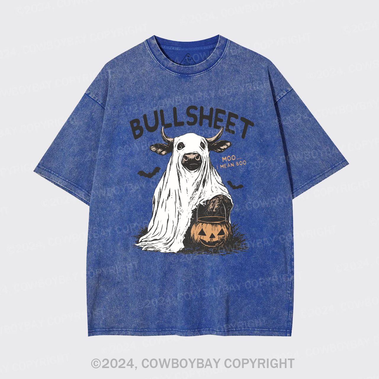 Funny Halloween Bullsheet Garment-dye Tees