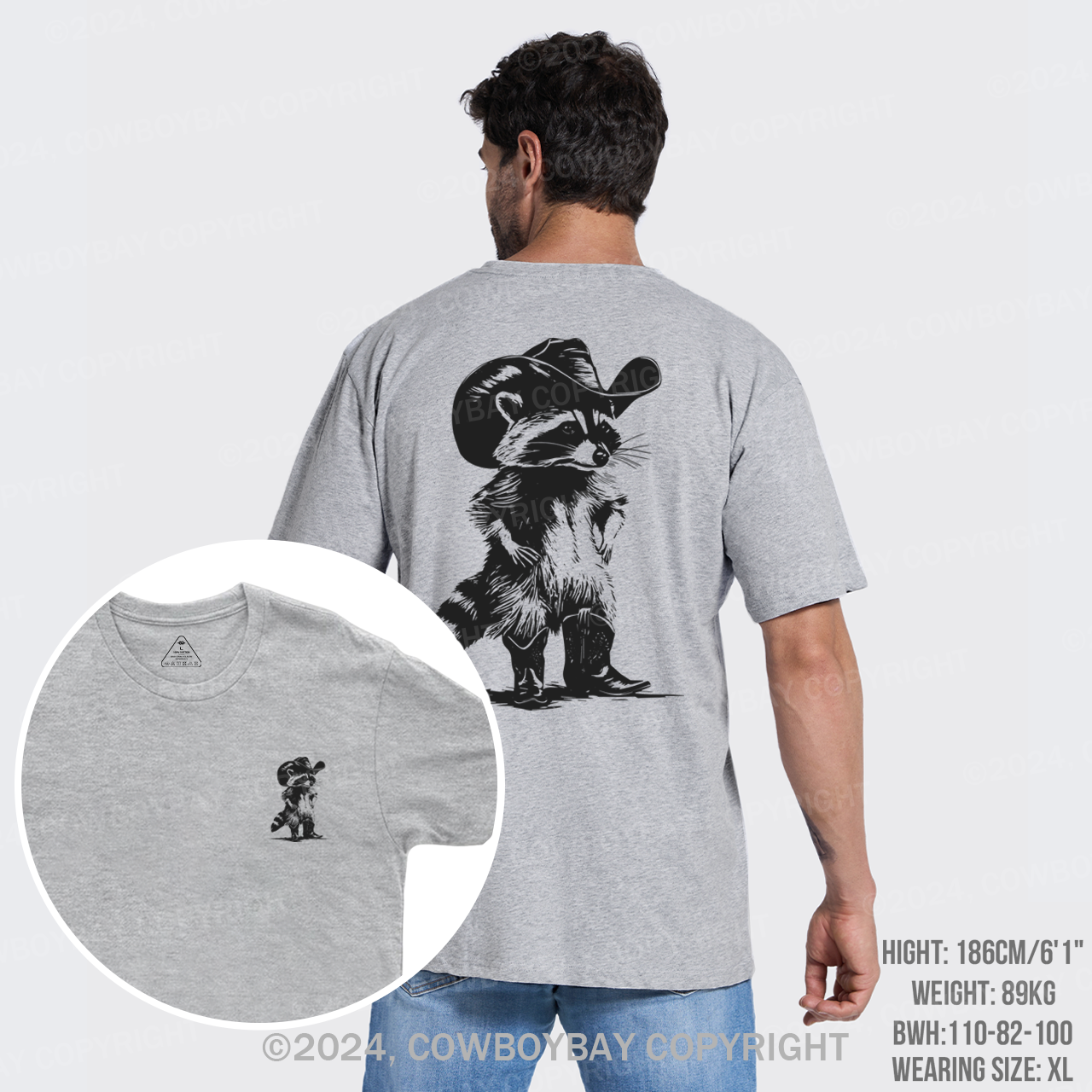 Western Vintage Cowboy Racoon T-Shirts