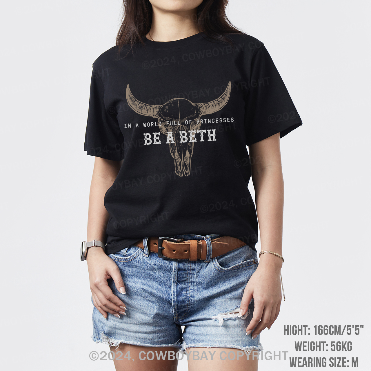 Cowboybay,Boho Cow Skull T-Shirts