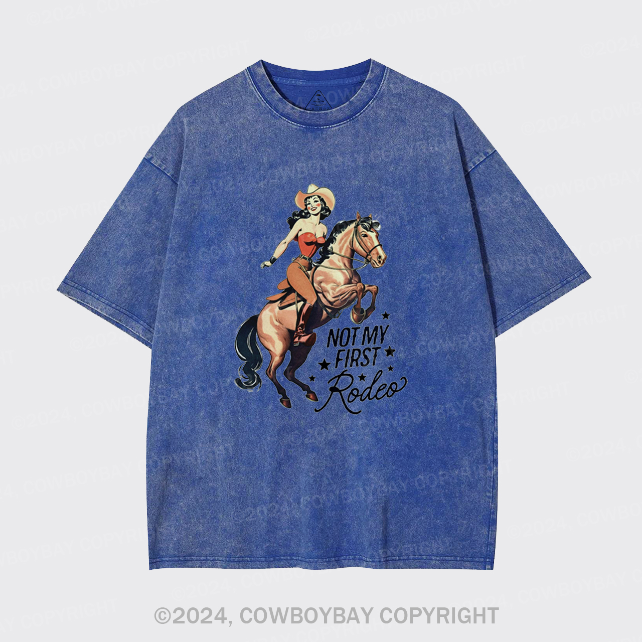 Retro Rodeo Cowgirl Garment-dye Tees