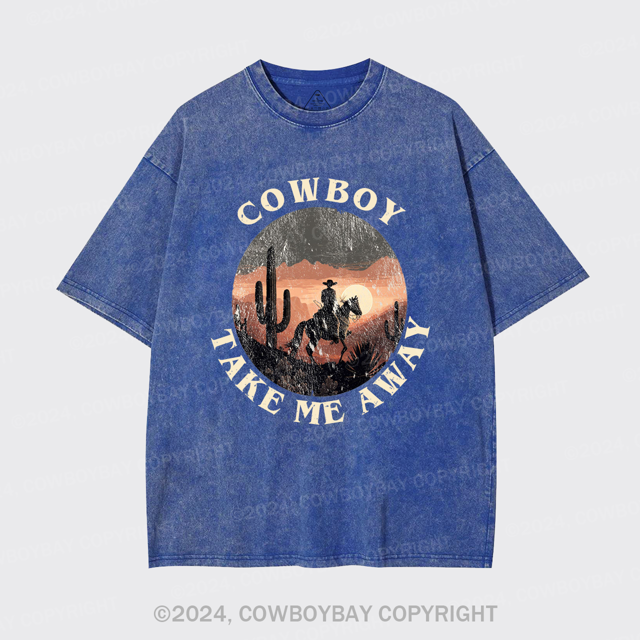 Cowboy Take Me Away Cute Farm Garment-dye Tees