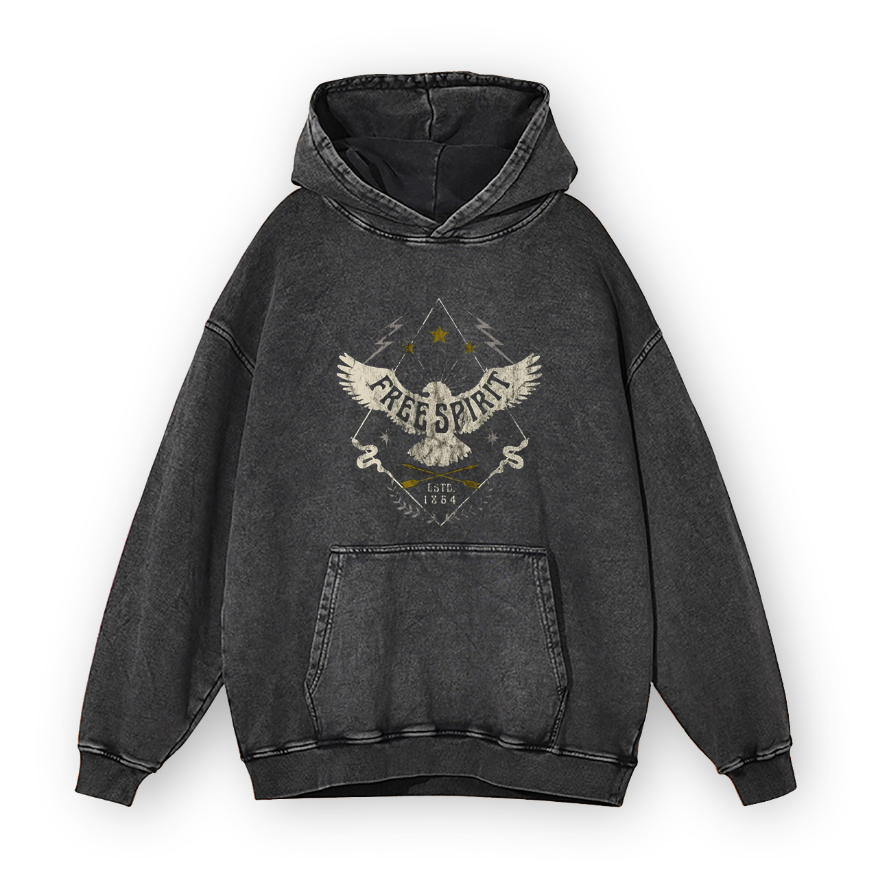 Aztec Free Spirit Eagle Garment-Dye Hoodies