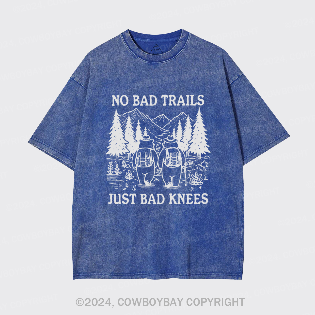 No Bad Trails Just Bad Knees Garment-dye Tees