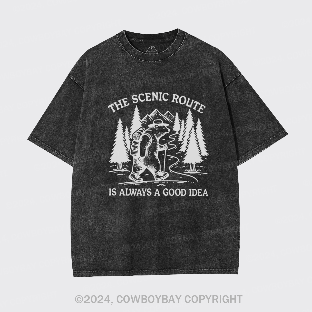 The Scenic Route Is Always A Good Idea Garment-dye Tees