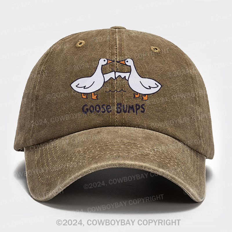Goose Bump Embroidery Washed Hat