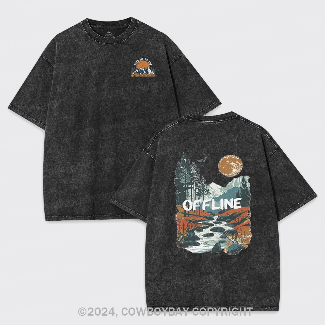 Hiking In The Mountains Garment-dye Tees