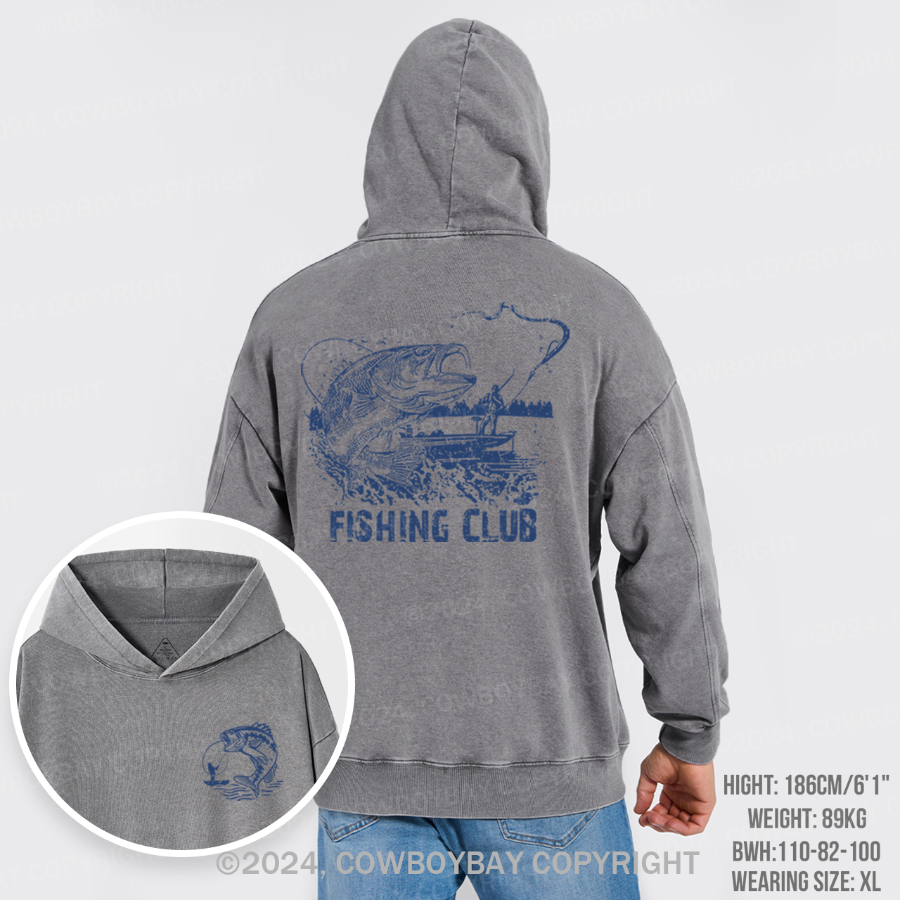 Fishing Club Garment-Dye Hoodies