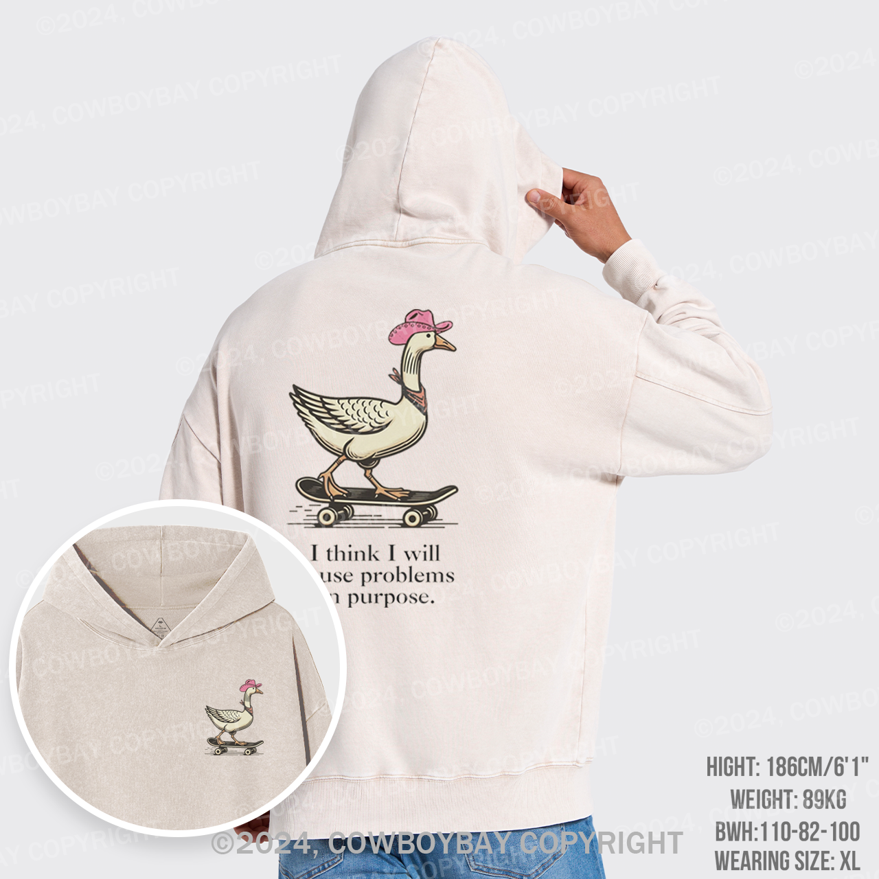 I Think I Will Cause Problems On Purpose Garment-Dye Hoodies