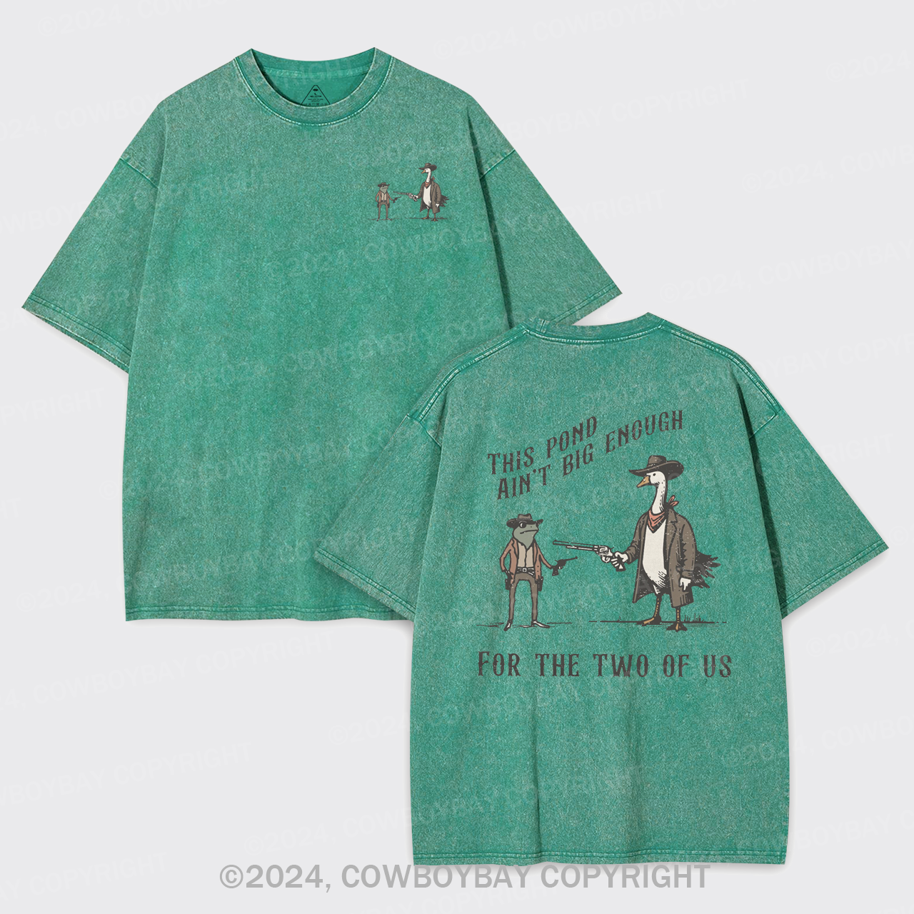 Vintage Silly Goose And Frog Garment-dye Tees