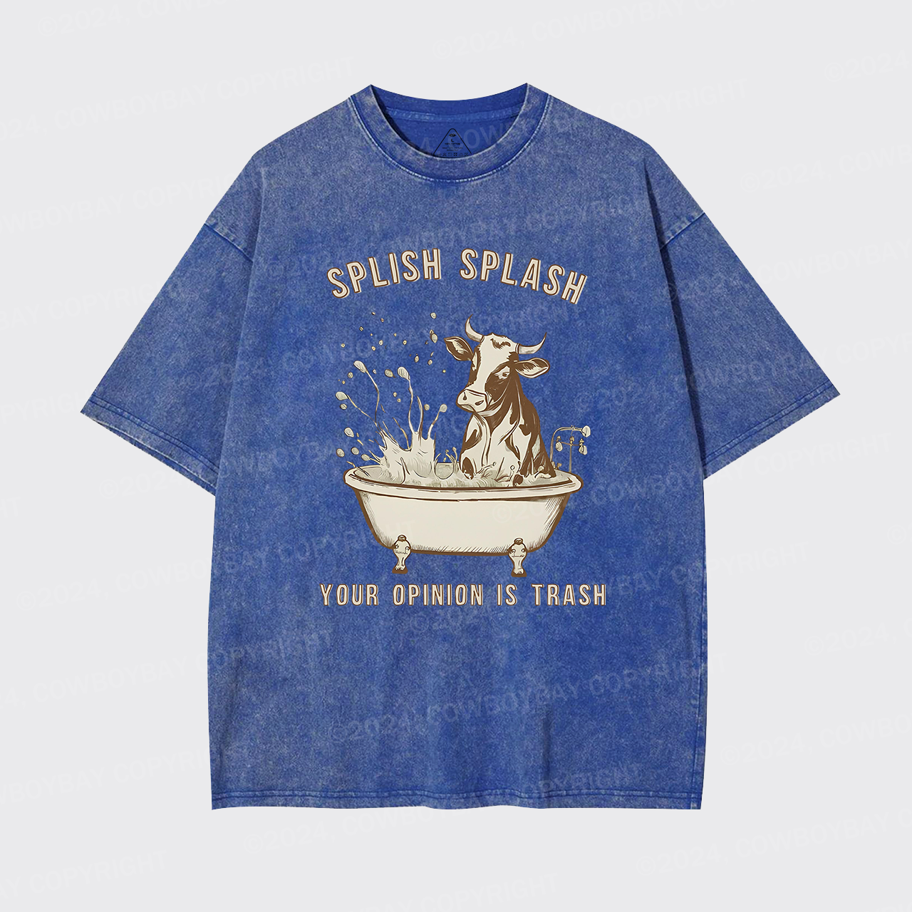 Vintage Splish Splash Your Opinion Is Trash Garment-dye Tees