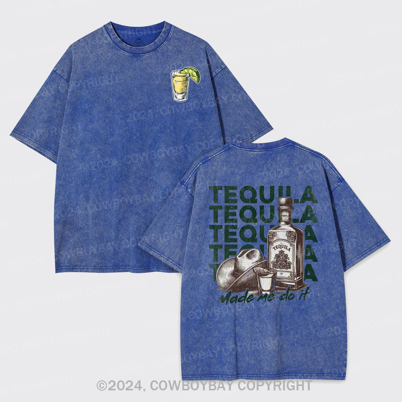 Cute Tequila Shot Lover Garment-dye Tees