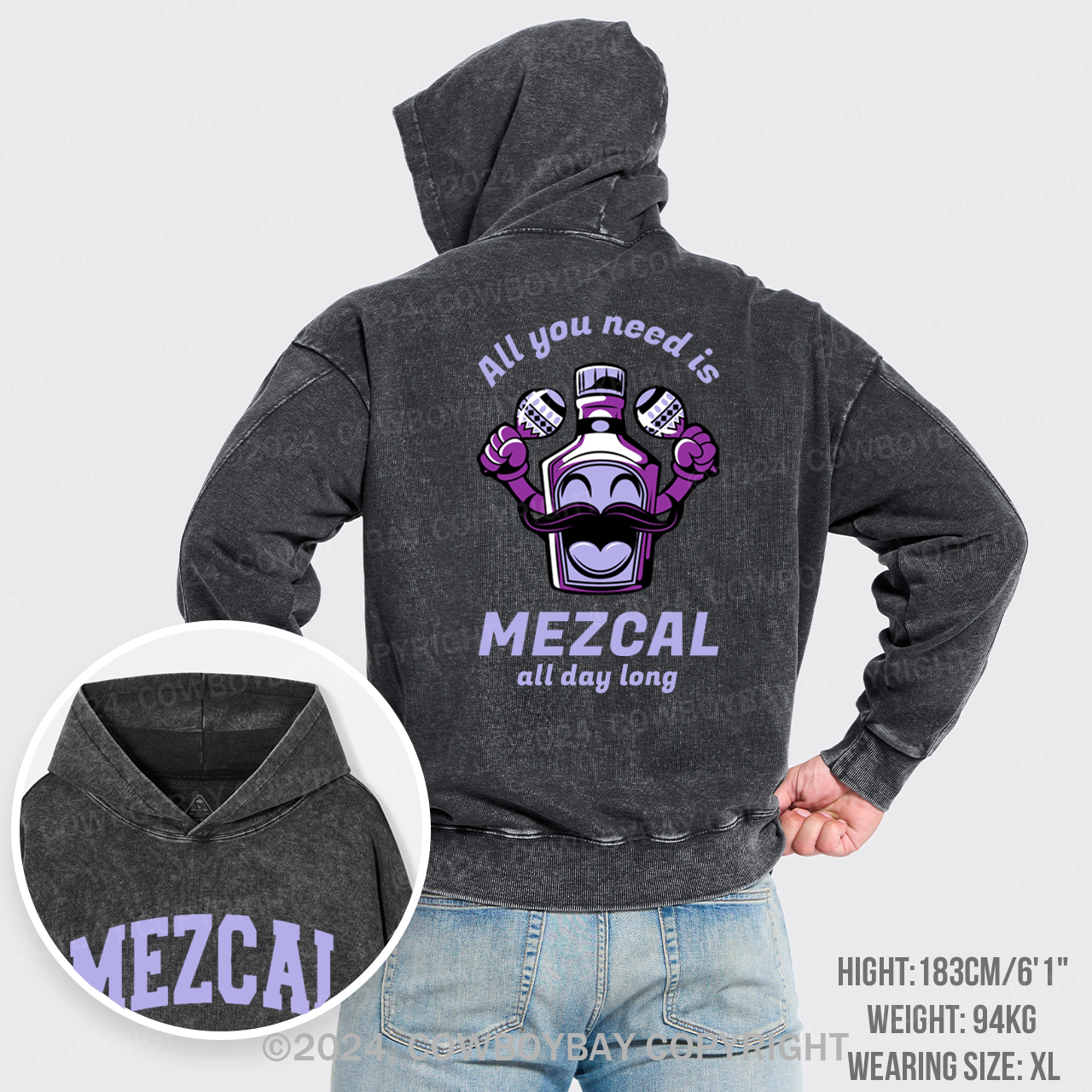 All You Need Is Mezcal Garment-Dye Hoodies