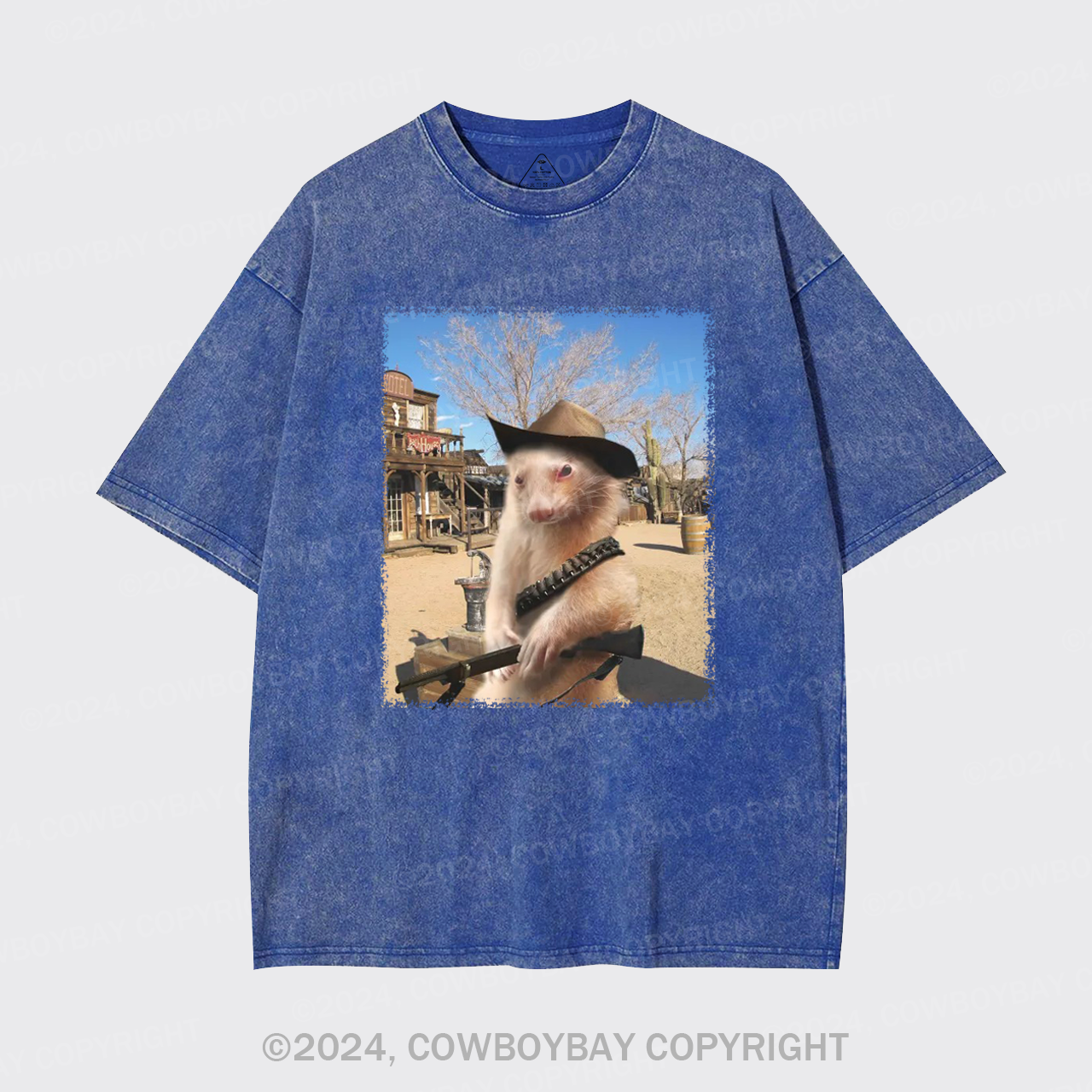 Funny Ferret Cowboy Garment-dye Tees