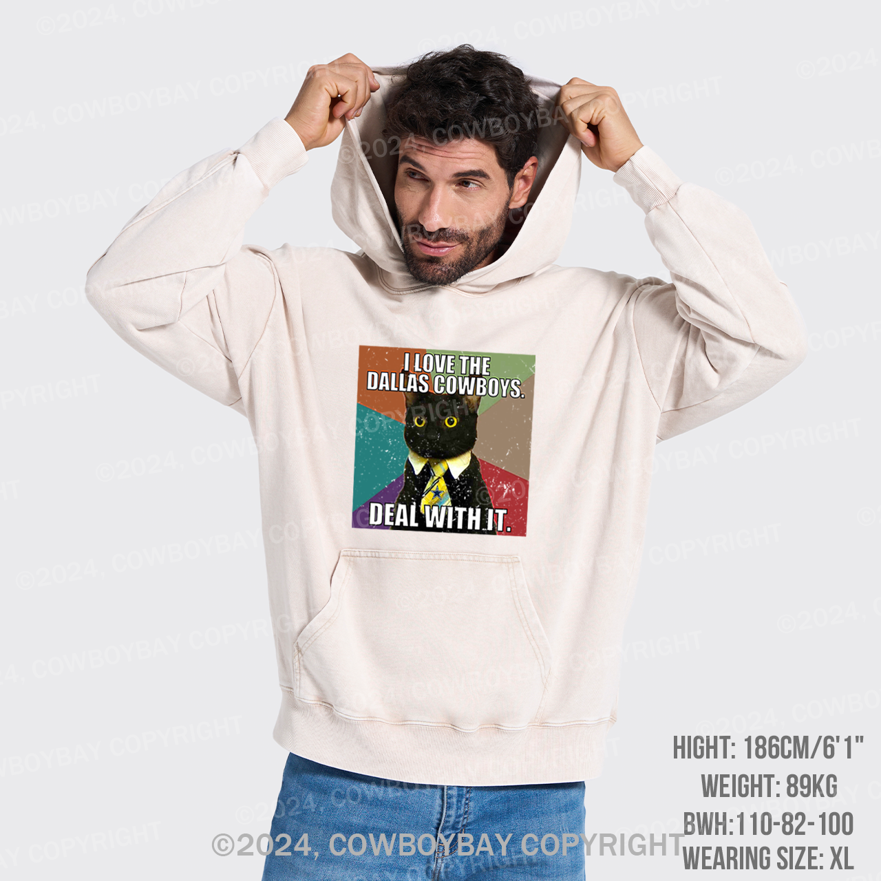 I Love The Dallas Cowboys Garment-Dye Hoodies