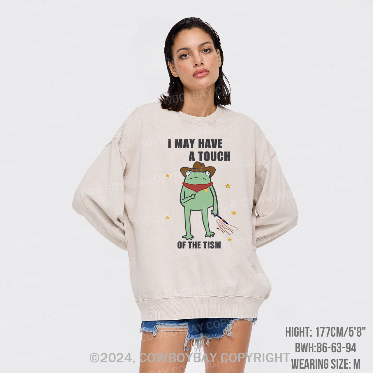 I May Have A Touch Of The Tism Washed Sweatshirts