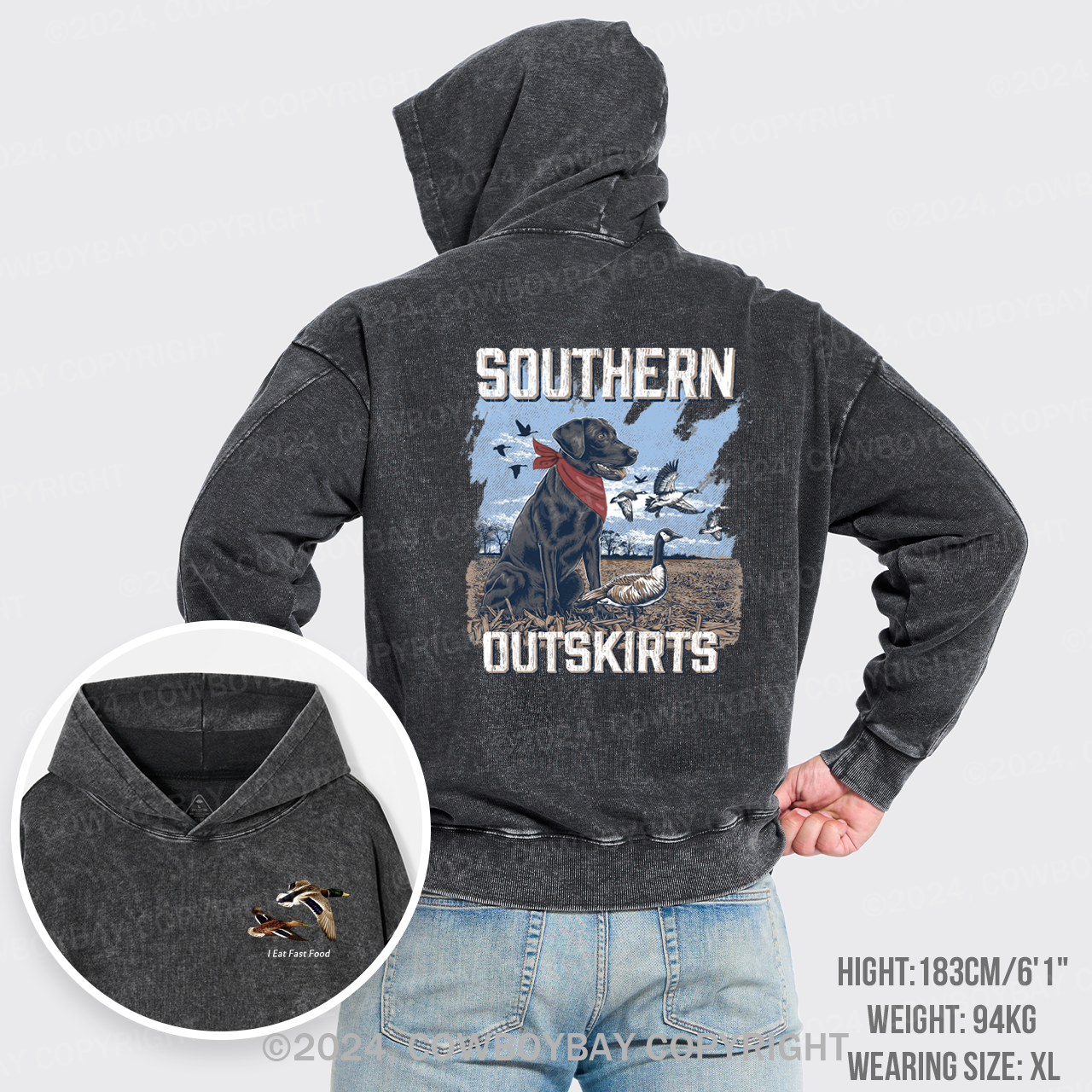 I Eat Fast Food Garment-Dye Hoodies