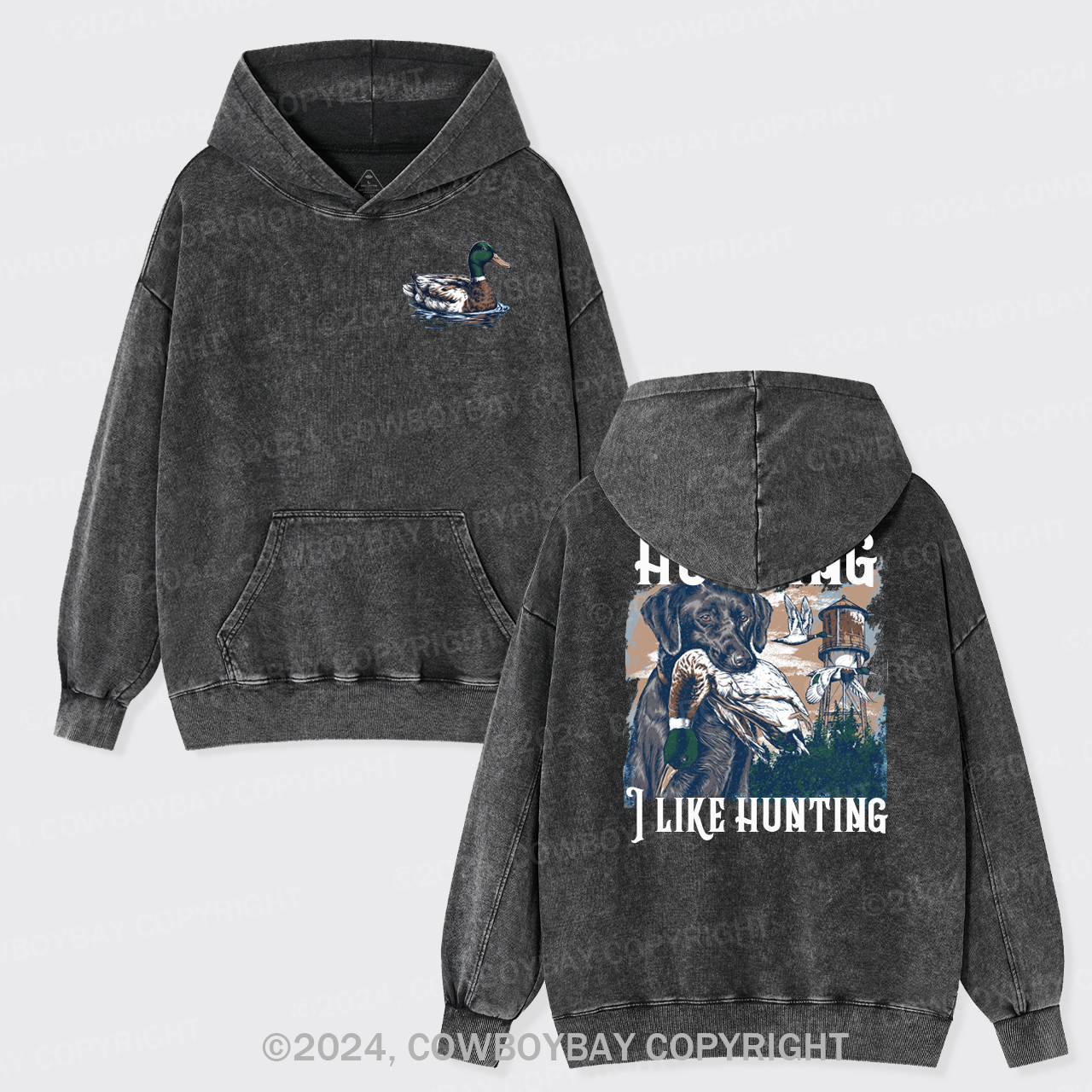 Mallard Duck Garment-Dye Hoodies