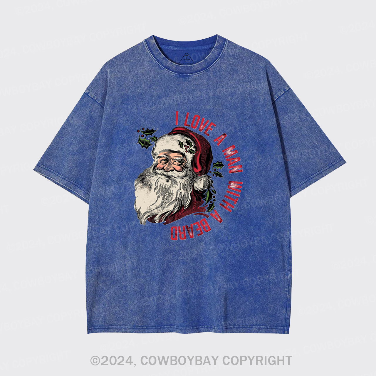 I Love A Man With A Beard Garment-dye Tees