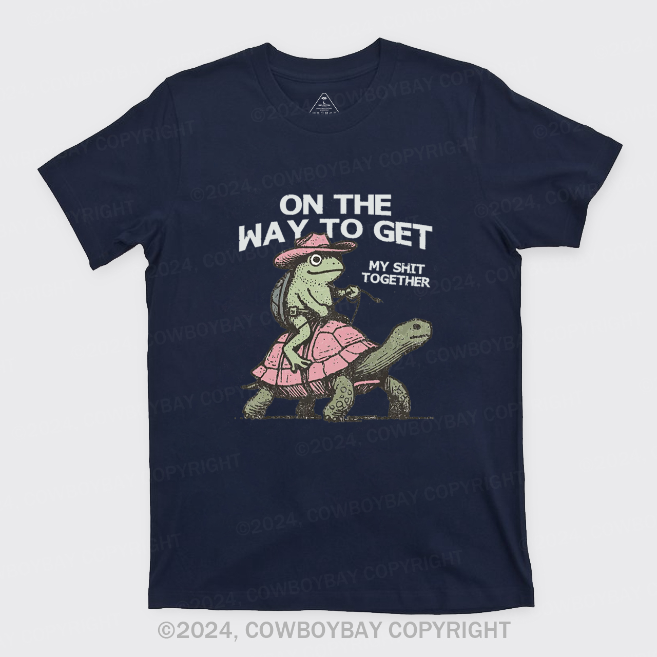 Cowboy Frog On Turtle T-Shirts