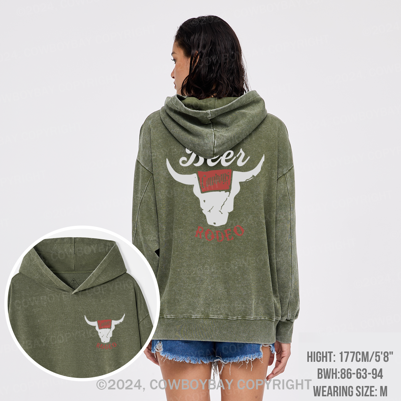 Retro Beer Rodeo Inspired Garment-Dye Hoodies
