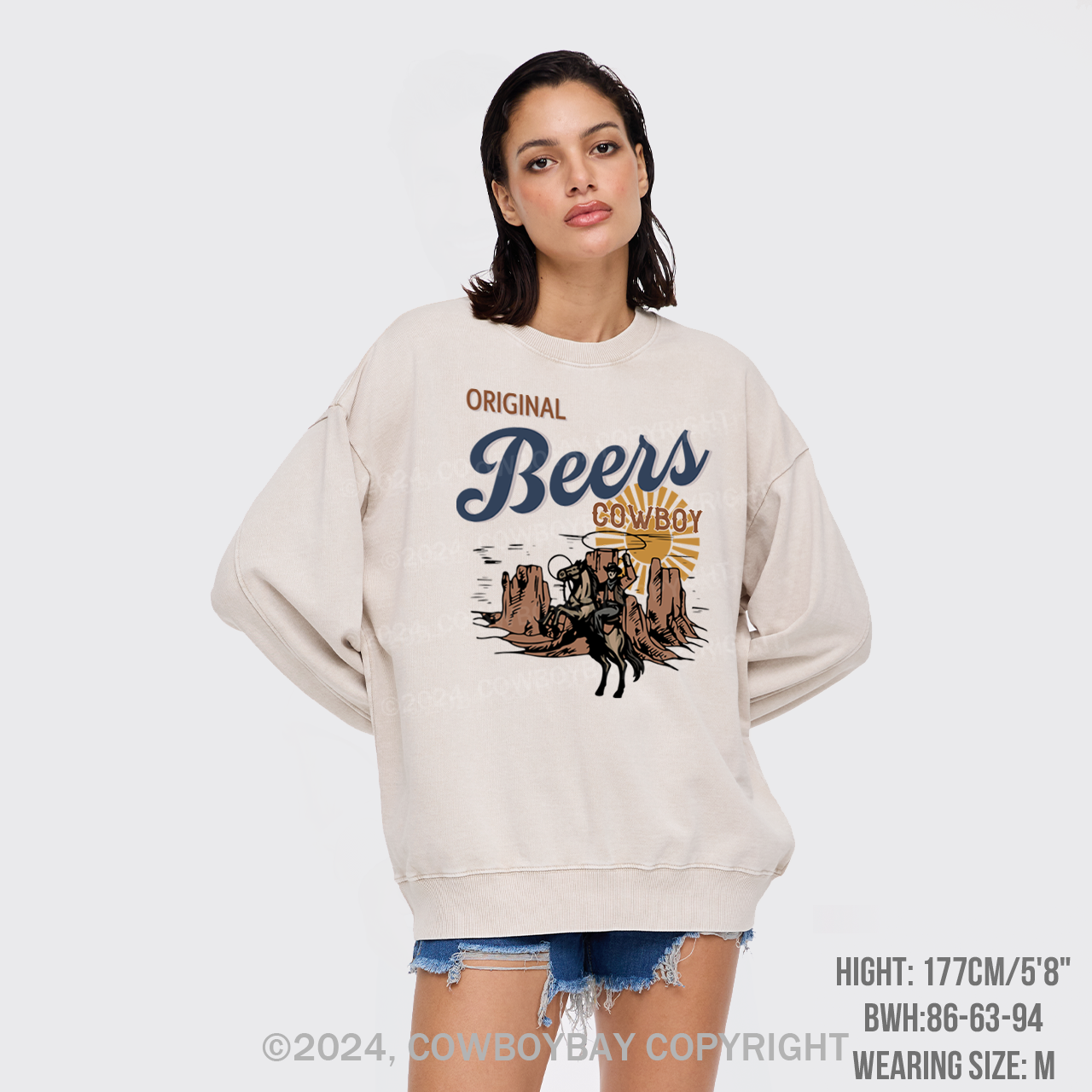 Original Beers Cowboy Washed Sweatshirts