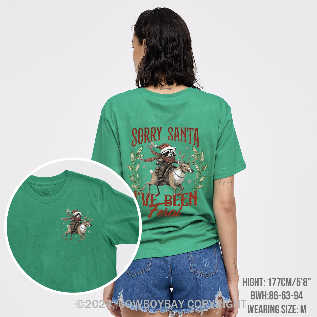 Christmas Raccoon,Sorry Santa T-Shirts