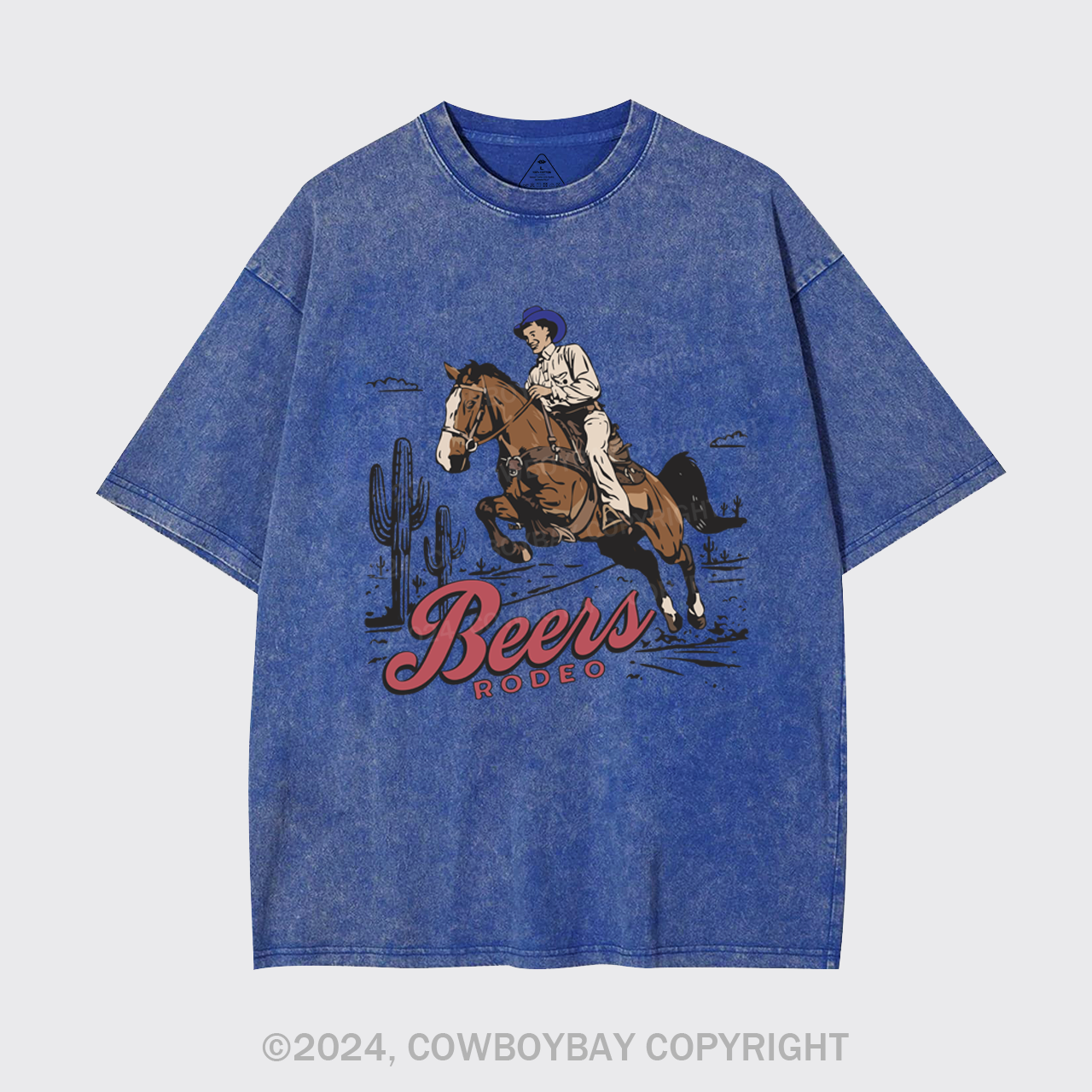 Vintage 90s Beers Retro Cowboy Garment-dye Tees