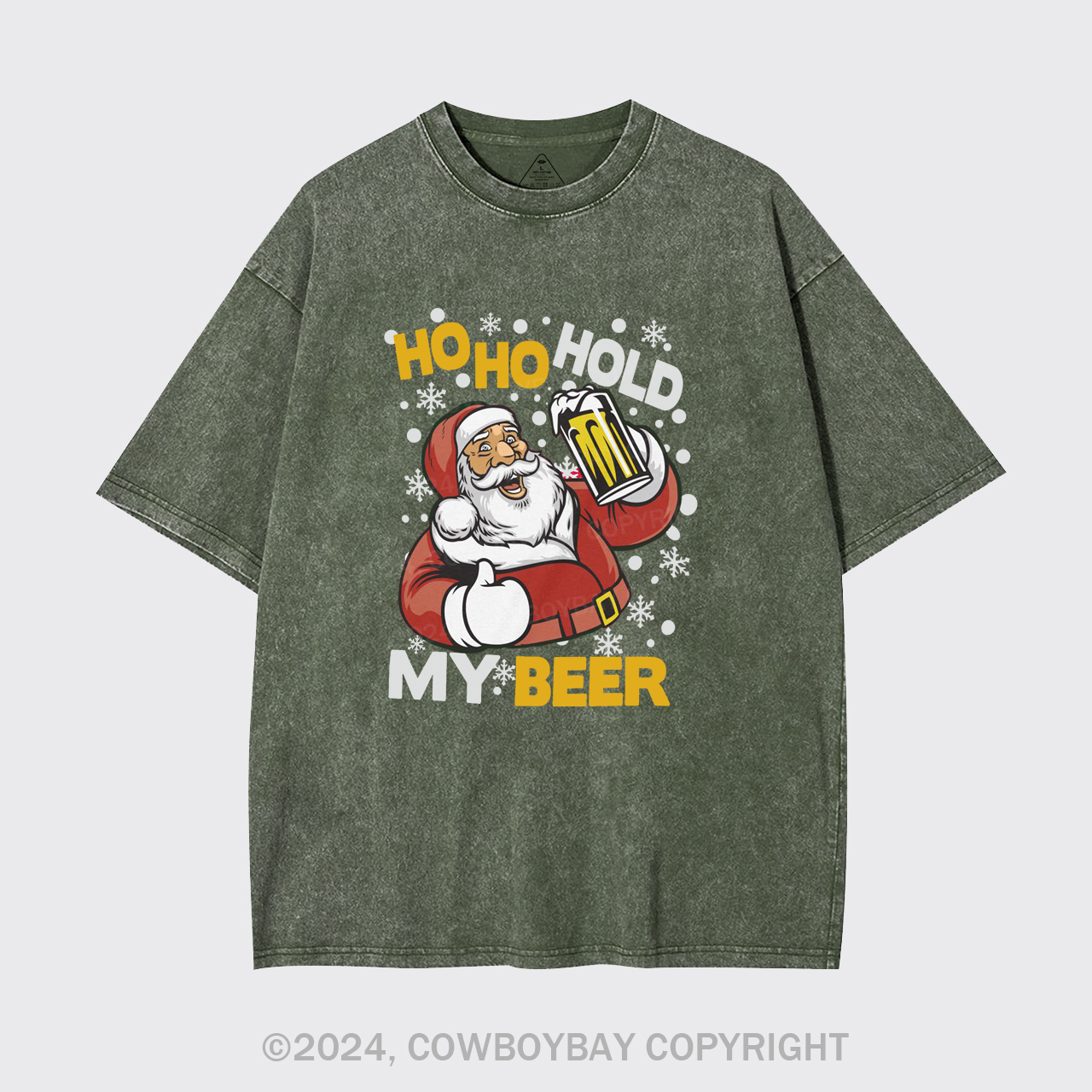 Ho Ho Hold My Beer Garment-dye Tees