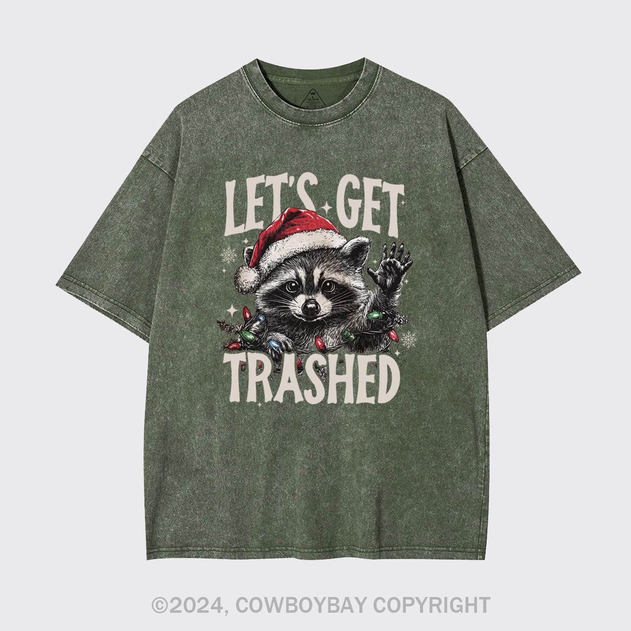 Let's Get Trashed Christmas Garment-dye Tees