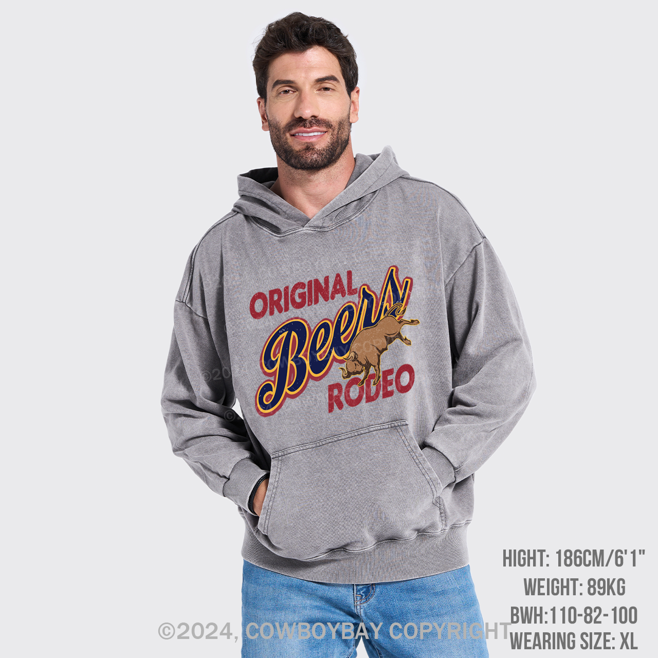 Rodeo And Beers Garment-Dye Hoodies