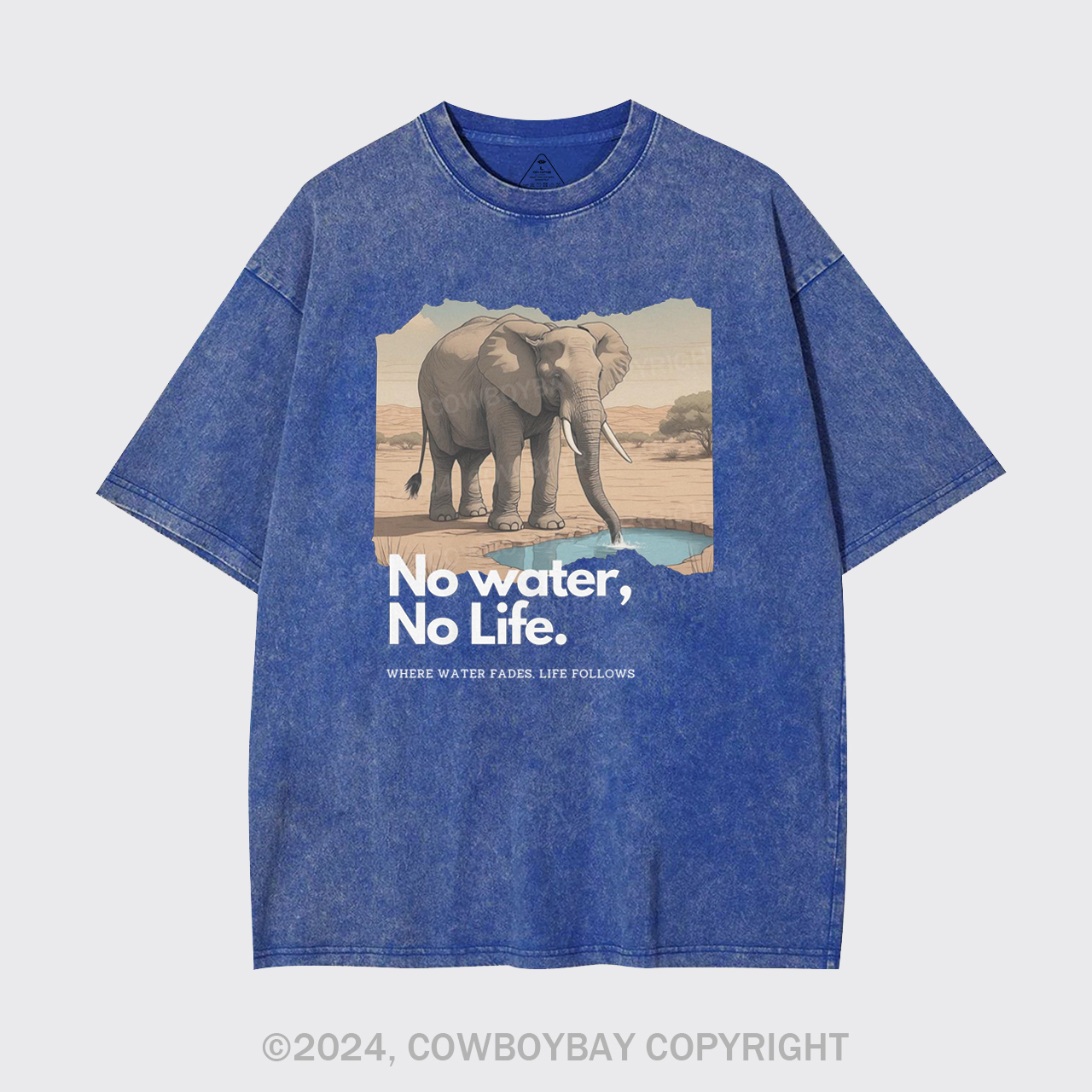 Elephant And Climate Change Protest Garment-dye Tees